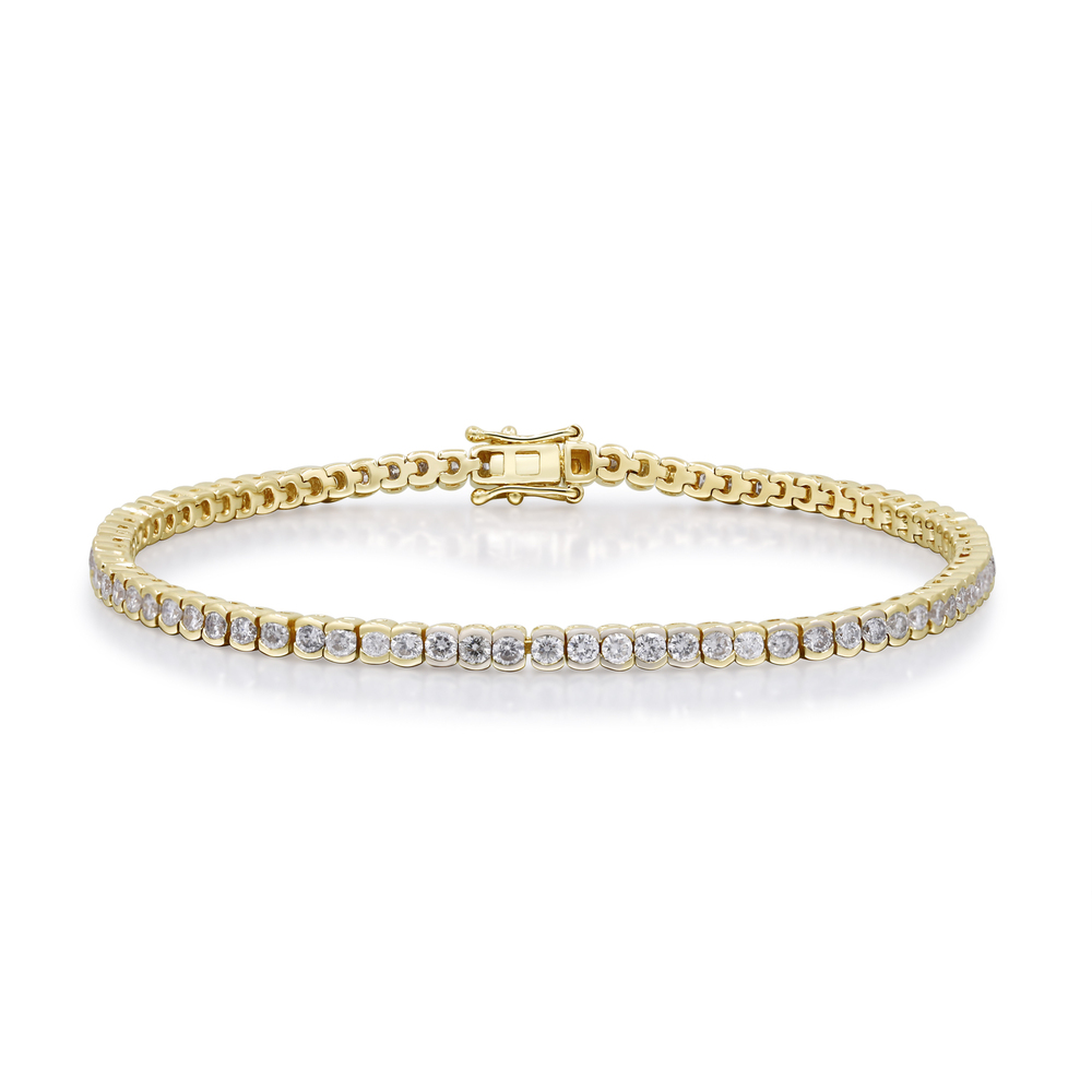 2.51 ctw Yellow Gold Lab-Grown Diamond Bracelet
